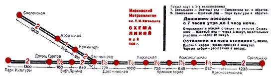 Первая карта метро москвы